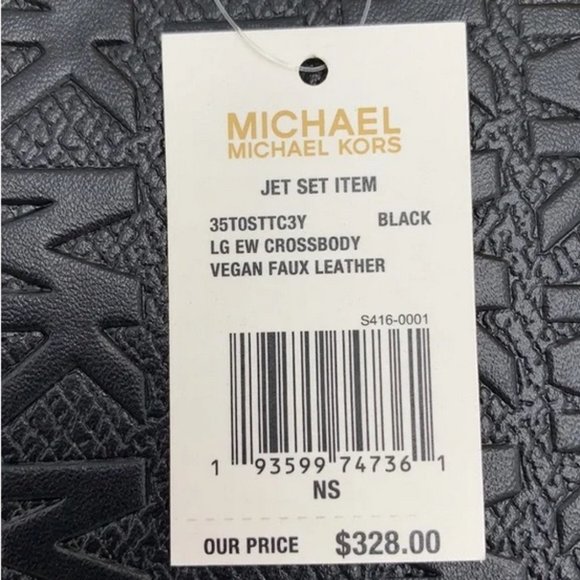 MICHAEL KORS LARGE EAST WEST CROSSBODY BLACK - Picture 16 of 16